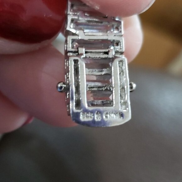 Sears Sterling Silver White Diamond Simulant 47ctw Baguette and Round Diamond - Picture 11 of 11